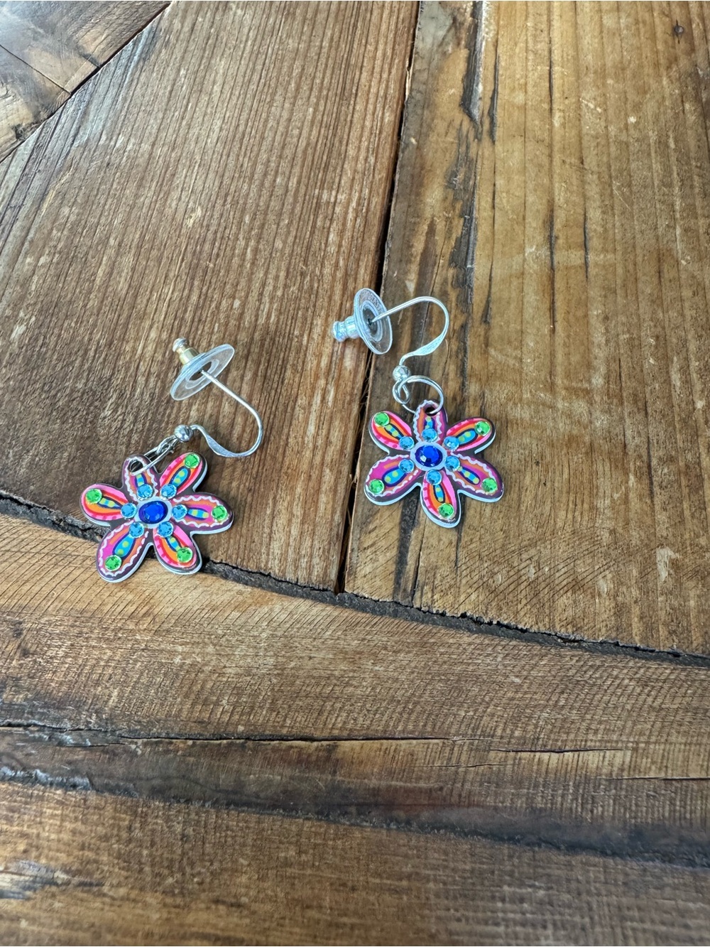 Multicolor Flower Dangle Earrings